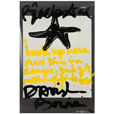 Val Kilmer Autographed Blackstar David Bowie 18x24 Enhanced Print