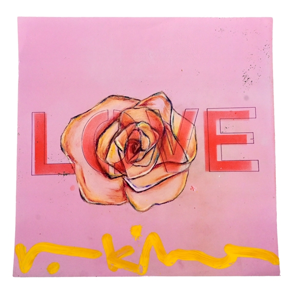 Val Kilmer Autographed Rose Love 12x12 Enhanced Print