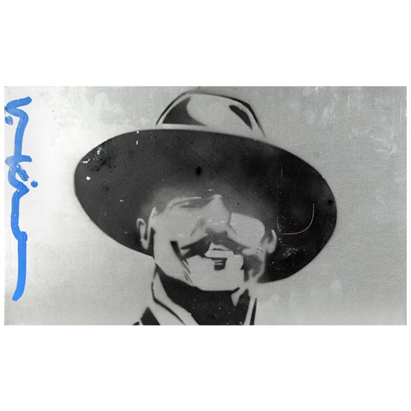 Val Kilmer Autographed Original Doc Holliday 12x20 Steel Panel Painting