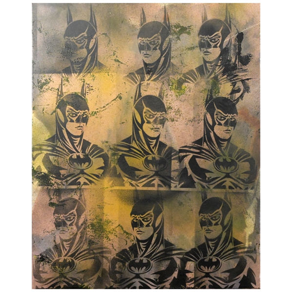 Val Kilmer Batman 24x30 Original Artwork on Canvas with Letter of Authenticity