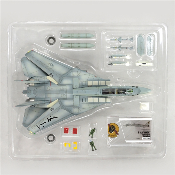 Val Kilmer Autographed Calibre Wings Top Gun Iceman Top Gun Lightning Fist F-14A 1/72 Scale Die-Cast Jet 