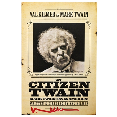 Val Kilmer Autographed Citizen Twain 9x6 Promotional Card - A