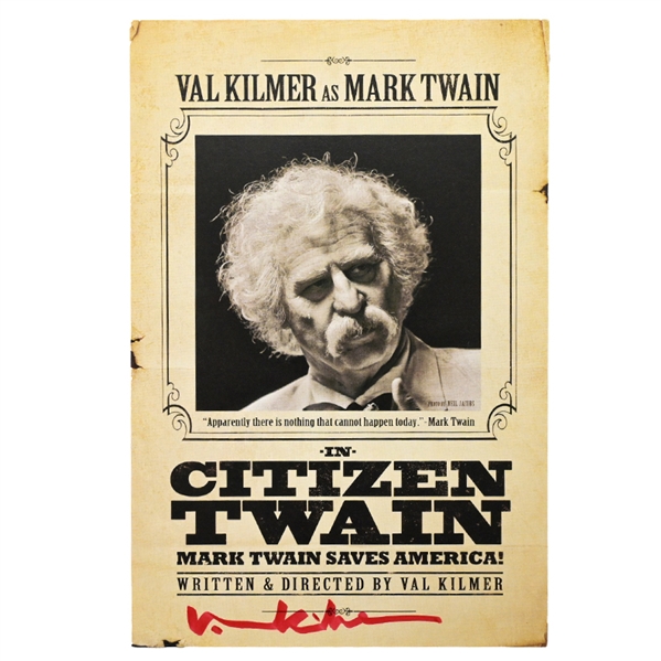 Val Kilmer Autographed Citizen Twain 9x6 Promotional Card - B