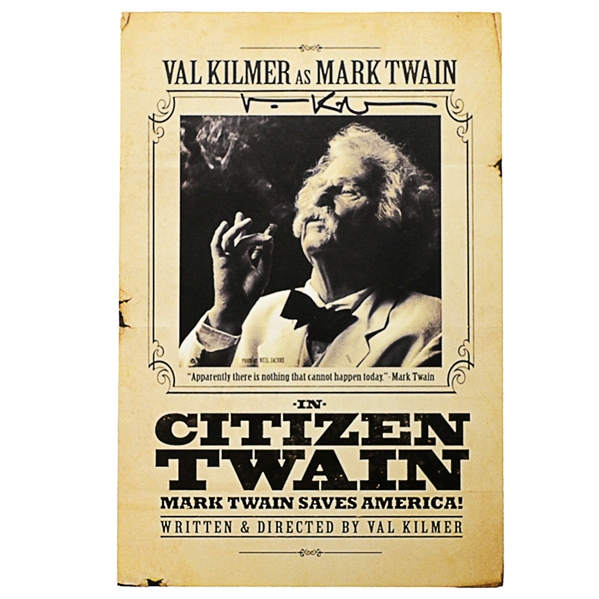 Val Kilmer Autographed Citizen Twain 9x6 Promotional Card - C