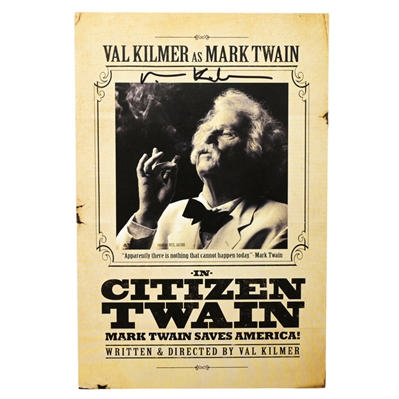 Val Kilmer Autographed Citizen Twain 9x6 Promotional Card - D