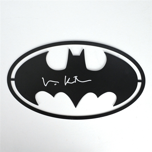 Val Kilmer Autographed Batman Logo 12x6 Metal Sign