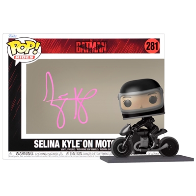 Zoë Kravitz Autographed 2022 The Batman Selina Kyle on Motorcycle Pop! Vinyl Figure #281