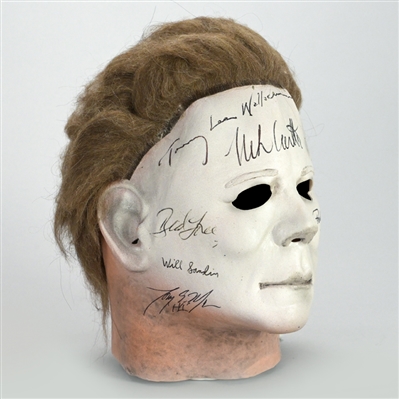 Dick Warlock, Nick Castle, Tony Moran Halloween Cast Autographed Michael Myers Mask
