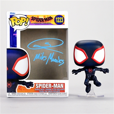 Shameik Moore Autographed Spider-Man Across The Spider-Verse Miles Morales POP Vinyl #1223 with Miles Morales Inscription