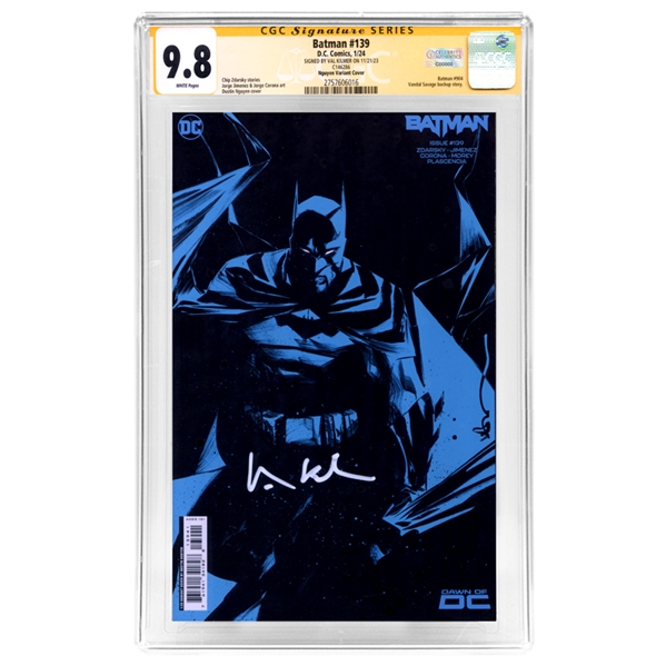 Val Kilmer Autographed 2024 Batman #139 Nguyen Variant Cover CGC SS 9.8 (mint)