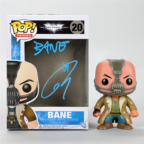 Tom Hardy Autographed The Dark Knight Rises Bane Pop! Vinyl Figure #20 with Inscription