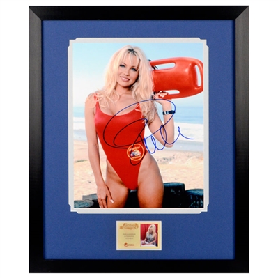  Pamela Anderson Autographed Baywatch C.J. Parker 11x14 Framed Photo