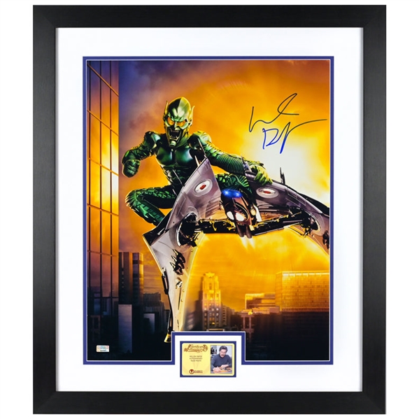 Willem Dafoe Autographed 2002 Spider-Man Green Goblin Glider 16x20 Framed Photo