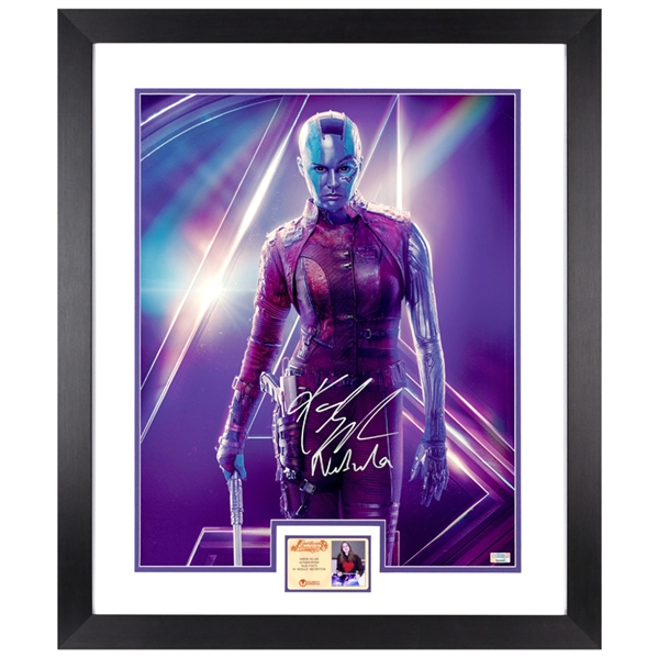 Karen Gillan Autographed 2018 Avengers Infinity War Nebula 16x20 Framed Photo with Nebula Inscription