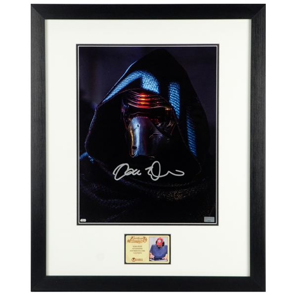 Adam Driver Autographed Star Wars Kylo Ren Close Up 11x14 Framed Photo