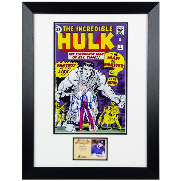 Mark Ruffalo Autographed The Incredible Hulk 8x12 Framed Comic Cover