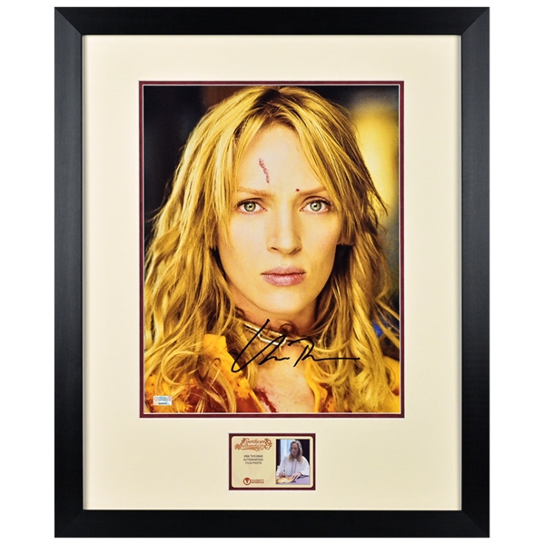 Uma Thurman Autographed Kill Bill The Bride In Chains 11x14 Framed Photo