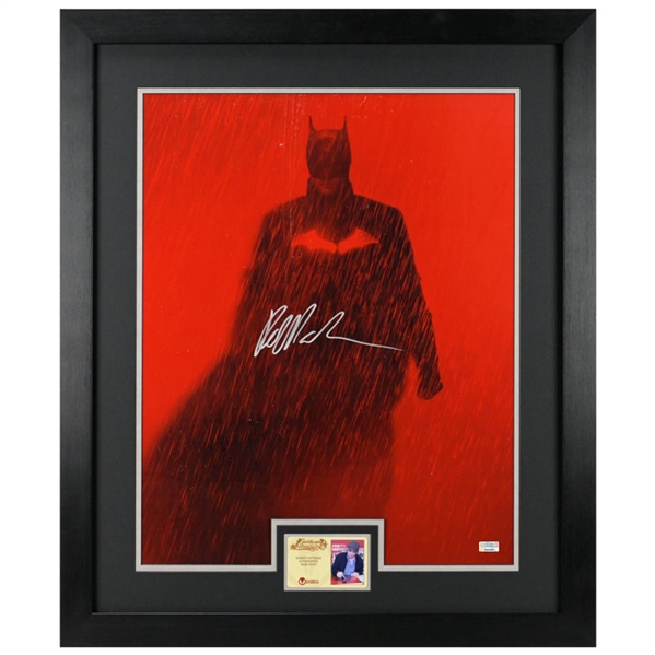 Robert Pattinson Autographed 2022 The Batman I Am The Night 16x20 Framed Photo