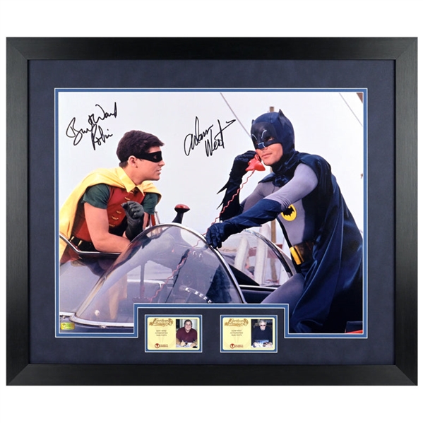 Adam West and Burt Ward Autographed Classic Batman 1966 Batman and Robin 16x20 Framed Photo