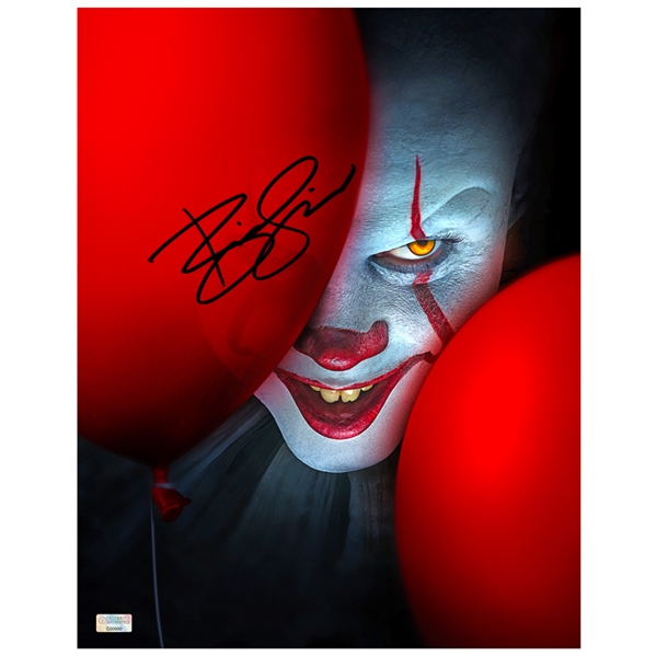 Bill Skarsgård Autographed 2017 IT Pennywise Youll Float Too 11x14 Photo