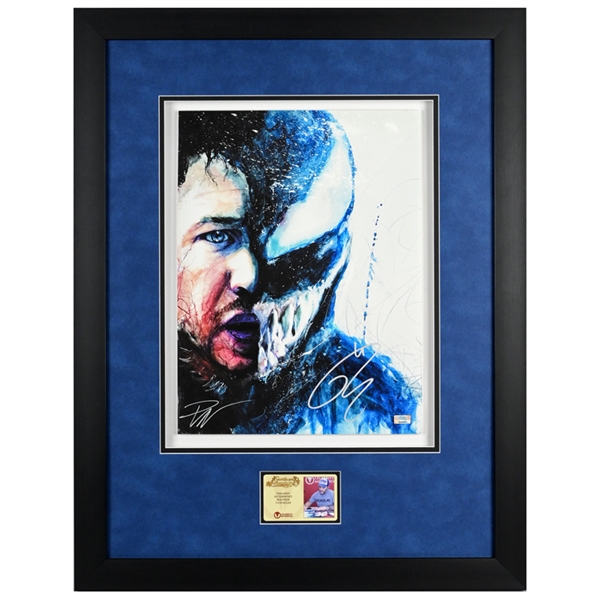 Tom Hardy Autographed 2018 Venom by Rob Prior 11x15 Framed Giclee