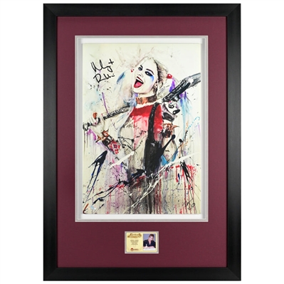 Margot Robbie Autographed Rob Prior Harley Quinn 13x19 Giclee Framed Print