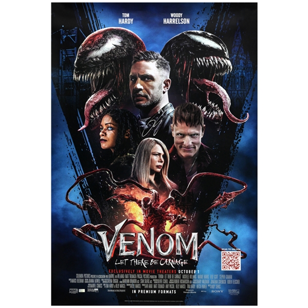 Tom Hardy Autographed 2021 Venom: Let There Be Carnage Original 27x40 Double-Sided Final Movie Poster