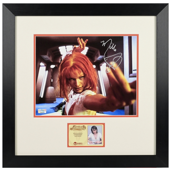 Milla Jovovich Autographed 1997 The Fifth Element Leeloo 8x10 Framed Photo