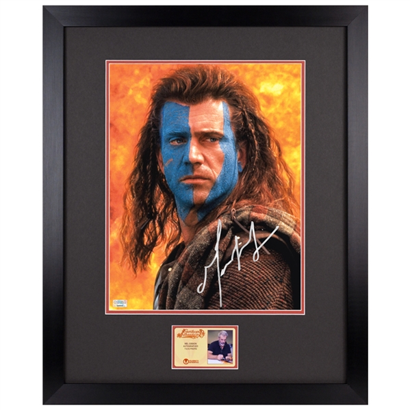 Mel Gibson Autographed 1995 Braveheart William Wallace 11x14 Framed Photo