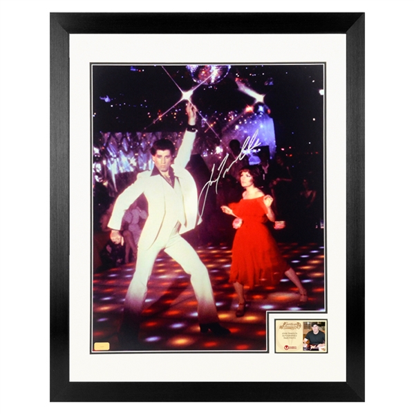 John Travolta Autographed Saturday Night Fever Tony Manero 16x20 Framed Photo