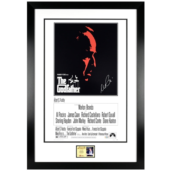 Al Pacino Autographed The Godfather 16x24 Framed Movie Poster