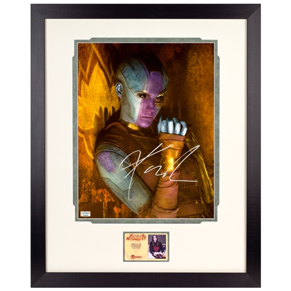 Karen Gillan Autographed 2017 Guardians of the Galaxy Vol 2 Nebula 11x14 Scene Framed Photo