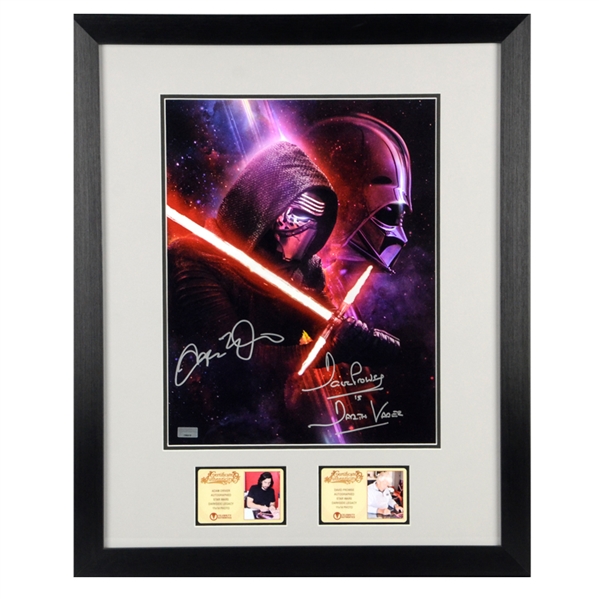 Adam Driver and David Prowse Autographed Star Wars Legacy 11x14 Framed Photo