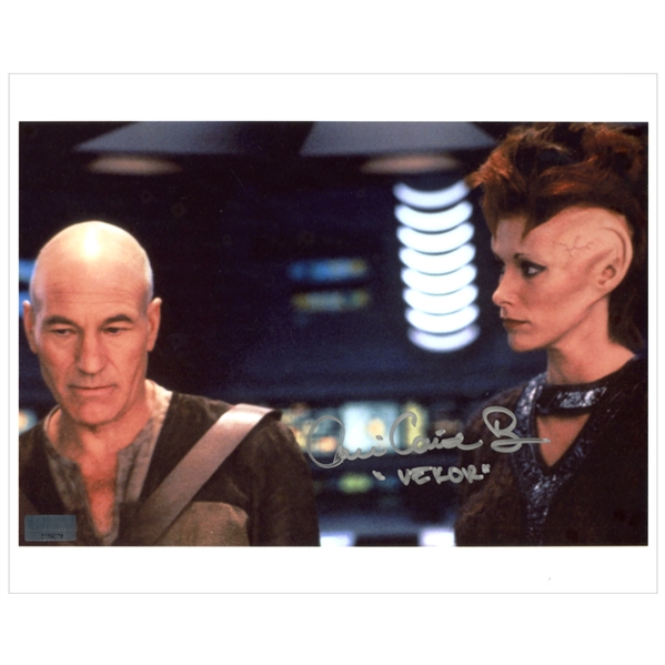 Julie Caitlin Brown Autographed Star Trek: The Next Generation Vekor & Picard 8x10 Scene Photo with Patrick Stewart