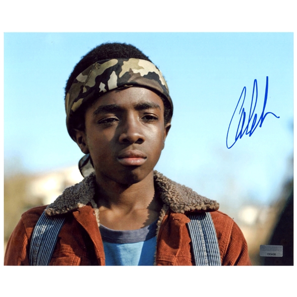 Caleb McLaughlin Autographed Stranger Things Lucas 8x10 Closeup Photo