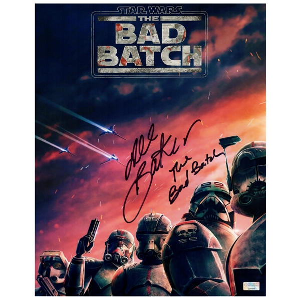 Dee Bradley Baker Autographed Star Wars The Bad Batch 11x14 Photo with Inscription