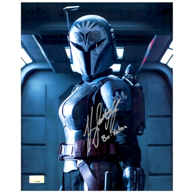 Katee Sackhoff Autographed Star Wars Mandalorian 8x10 Photo with Bo Katan Inscription