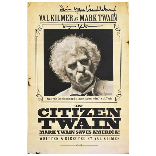 Val Kilmer Autographed Citizen Twain 9x6 Promotional Card - B