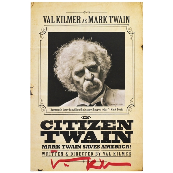 Val Kilmer Autographed Citizen Twain 9x6 Promotional Card - A