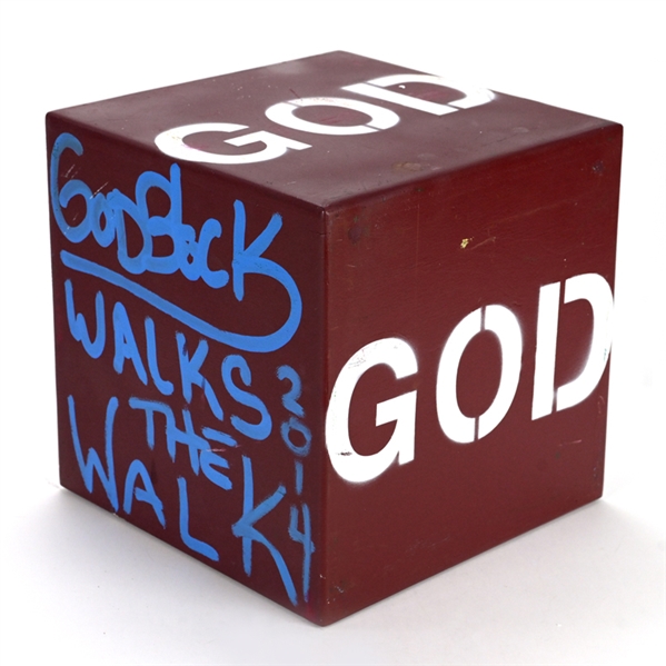 Val Kilmer Autographed 12" Original God Block Artwork Go Wash in the Pool of Siloam