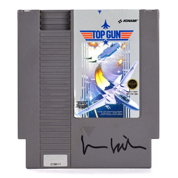 Val Kilmer Autographed Original Nintendo Top Gun Game Cartridge 