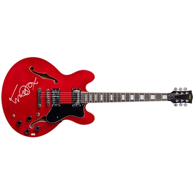 Michael J. Fox Autographed Back to the Future Marty McFly Johnny B. Goode Cherry Red Guitar