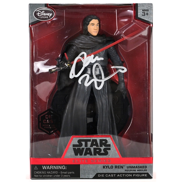 Adam Driver Autographed Disney Exclusive Star Wars Kylo Ren Unmasked Elite Series Die Cast Figure 