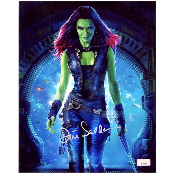 Zoe Saldana Autographed Avengers Gamora 8x10 Photo