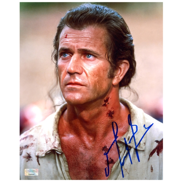 Mel Gibson Autographed Classic 2000 The Patriot Benjamin Martin 8x10 Scene Photo