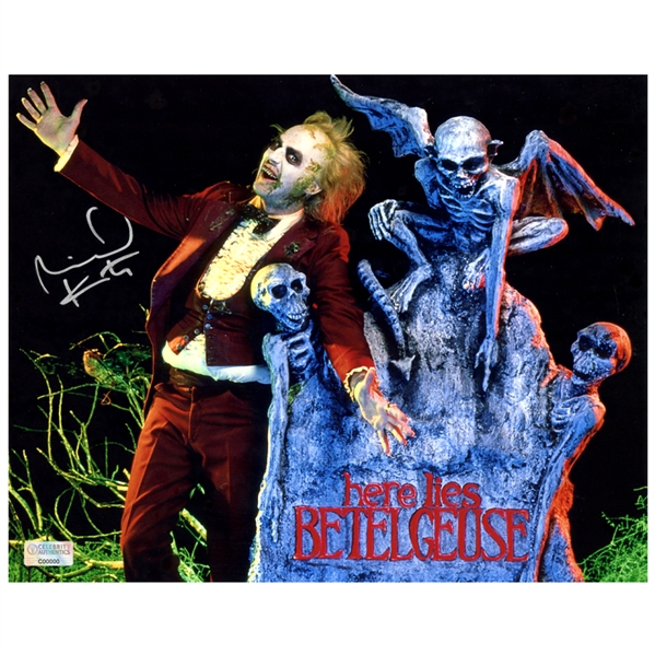 Michael Keaton Autographed 1988 Beetlejuice Presents 8x10 Photo