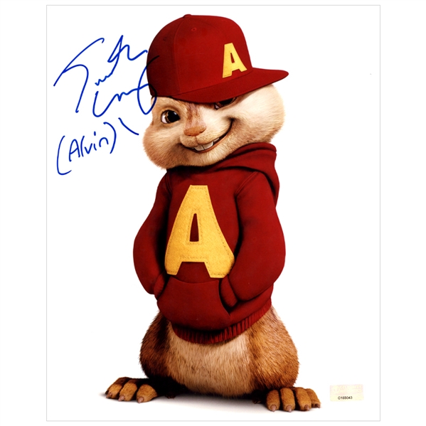 Justin Long Autographed Alvin and the Chipmunks 8x10 Photo