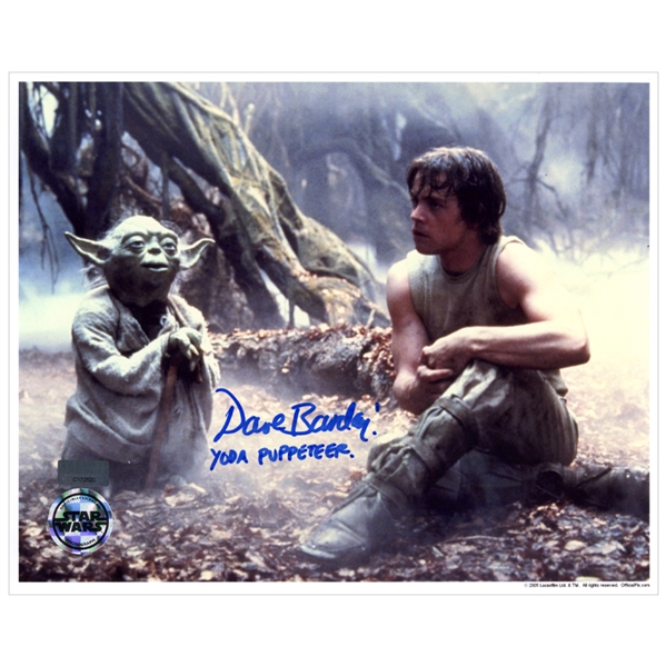 Dave Barclay Autographed Star Wars Yoda and Luke 8x10 Photo