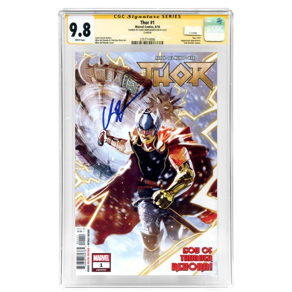 Chris Hemsworth Autographed Thor #1 CGC SS 9.8 