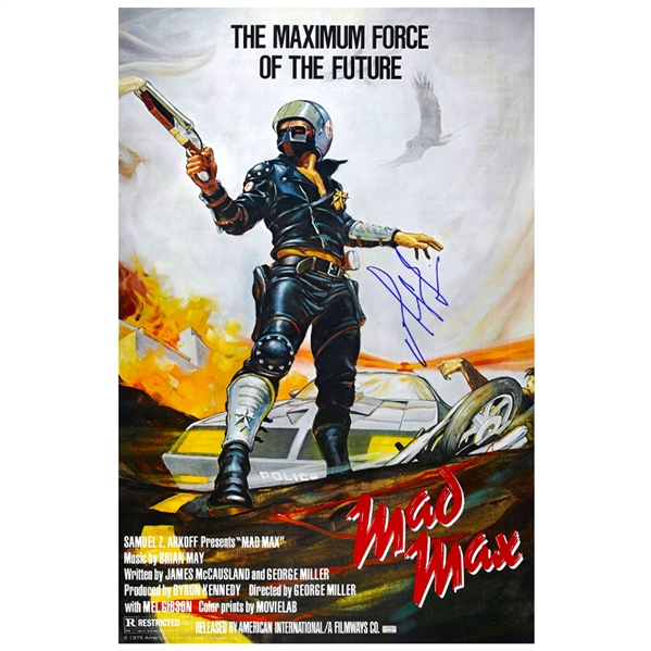 Mel Gibson Autographed 1979 Mad Max 24x36 Single Sided Movie Poster